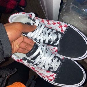 Vans red checkerboard